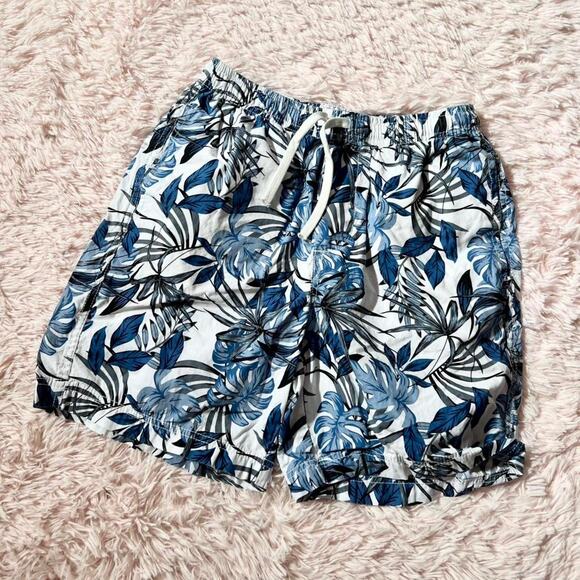 Free Planet Other - Free Planet Tropical Cotton Botanical Resort Vacation Beachy Men’s Swim Shorts S